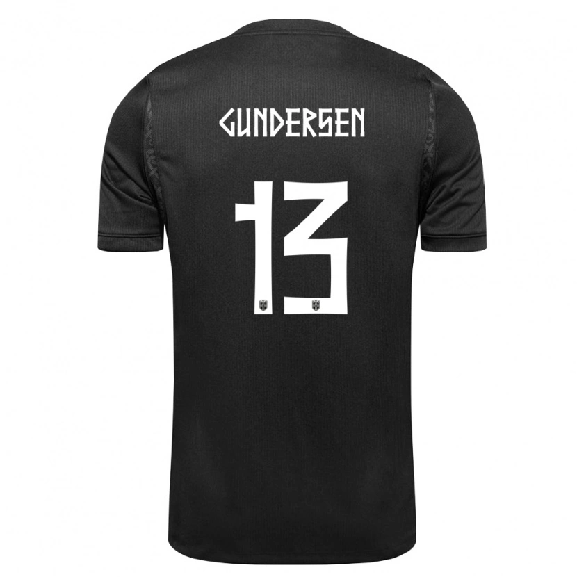 Danxen Dětské Norsko John Kenneth Provido Gundersen #13 Černá Daleko Hráčské Dresy 26-28 Dres