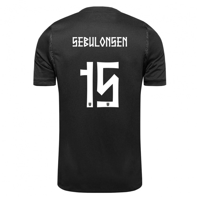 Danxen Dětské Norsko Sebastian Sebulonsen #15 Černá Daleko Hráčské Dresy 26-28 Dres