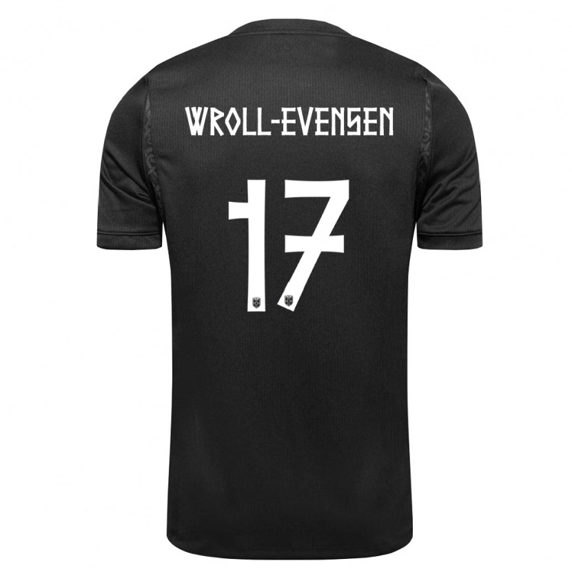 Danxen Dětské Norsko Henrik Wroll-Evensen #17 Černá Daleko Hráčské Dresy 26-28 Dres