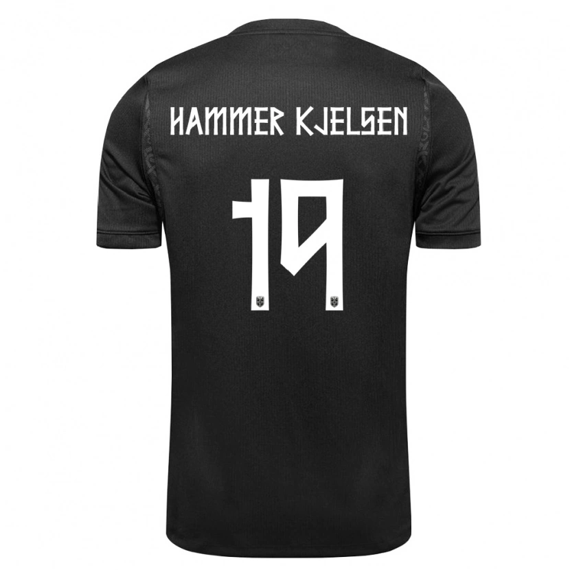 Danxen Dětské Norsko Aleksander Hammer Kjelsen #19 Černá Daleko Hráčské Dresy 26-28 Dres
