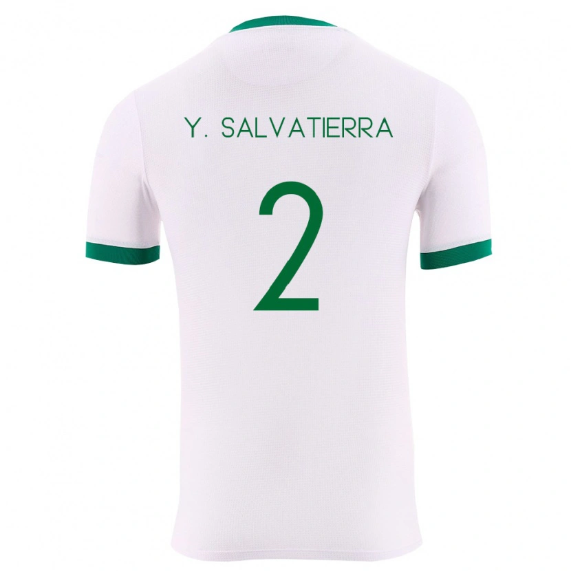 Danxen Dětské Bolívie Yuditaz Jimena Salvatierra #2 Bílá Zelená Červená Daleko Hráčské Dresy 26-28 Dres