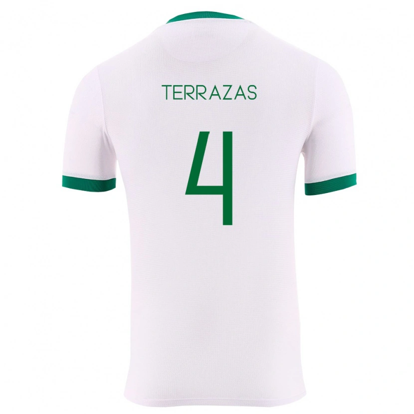 Danxen Dětské Bolívie Sergio Terrazas #4 Bílá Zelená Červená Daleko Hráčské Dresy 26-28 Dres