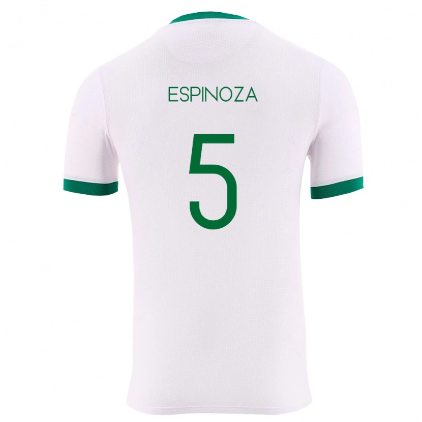 Danxen Dětské Bolívie Matias Espinoza #5 Bílá Zelená Červená Daleko Hráčské Dresy 26-28 Dres