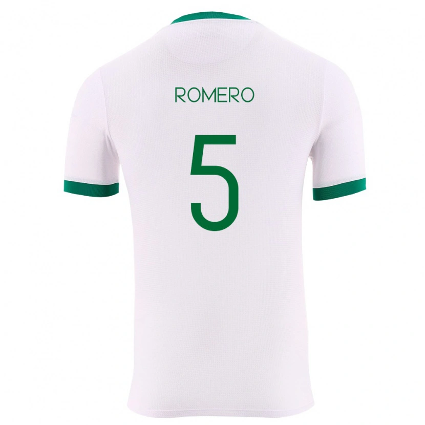 Danxen Dětské Bolívie César Romero #5 Bílá Zelená Červená Daleko Hráčské Dresy 26-28 Dres