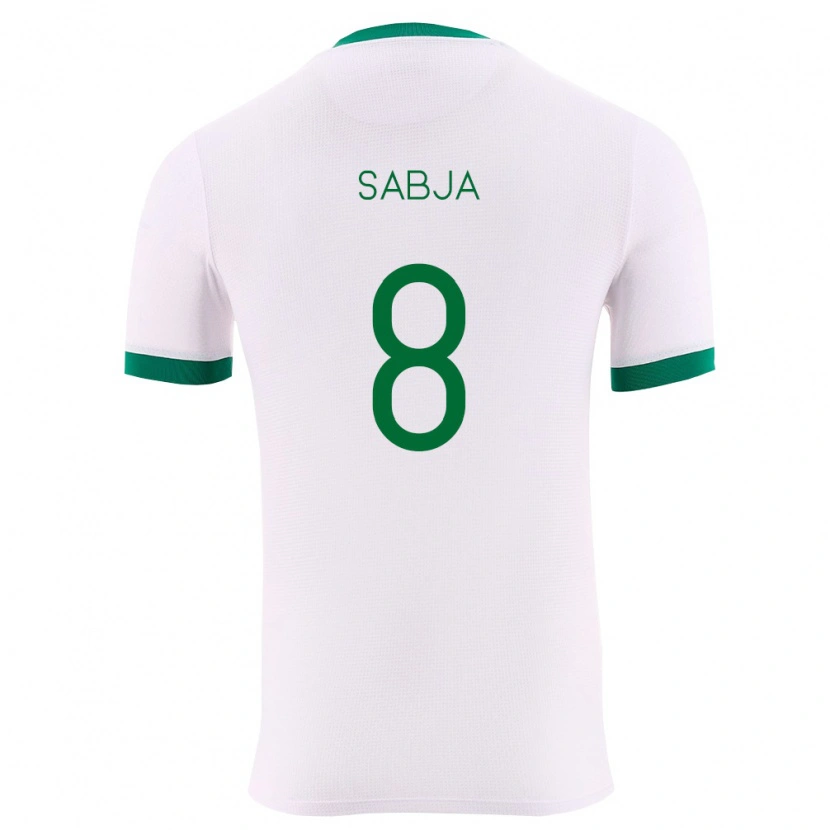 Danxen Dětské Bolívie Luis Sabja #8 Bílá Zelená Červená Daleko Hráčské Dresy 26-28 Dres