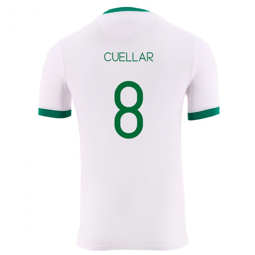 Danxen Dětské Bolívie Jaume Cuéllar #8 Bílá Zelená Červená Daleko Hráčské Dresy 26-28 Dres
