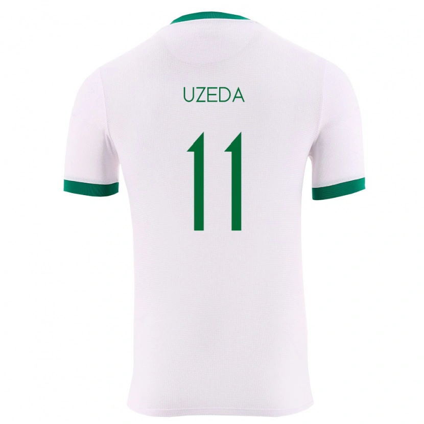 Danxen Dětské Bolívie Javier Uzeda #11 Bílá Zelená Červená Daleko Hráčské Dresy 26-28 Dres