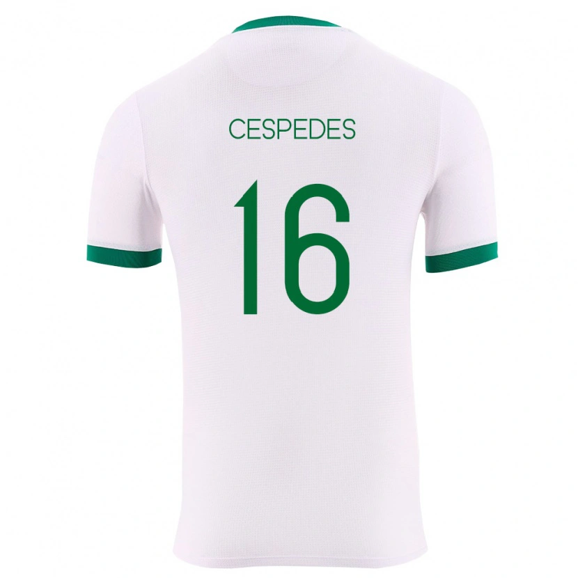 Danxen Dětské Bolívie Boris Céspedes #16 Bílá Zelená Červená Daleko Hráčské Dresy 26-28 Dres