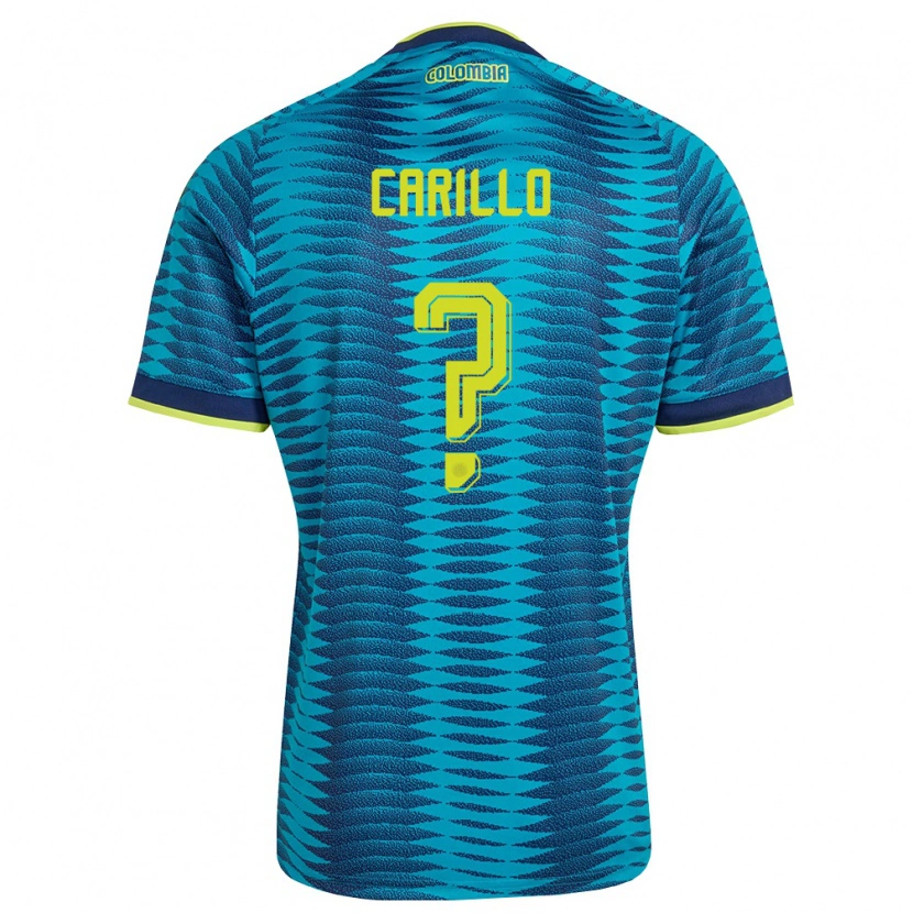 Danxen Dětské Kolumbie Eider Carillo #0 Modrá Námořnická Žlutá Daleko Hráčské Dresy 26-28 Dres