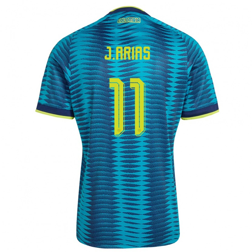 Danxen Dětské Kolumbie Jhon Arias #11 Modrá Námořnická Žlutá Daleko Hráčské Dresy 26-28 Dres