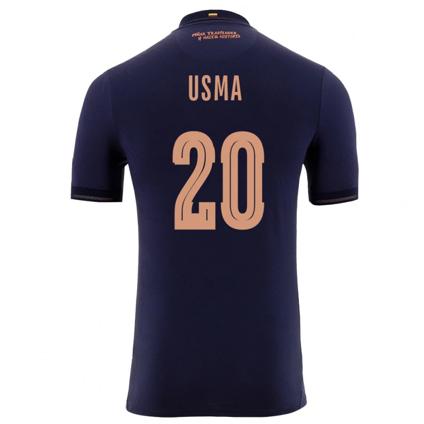 Danxen Dětské Ekvádor Juan Usma #20 Námořnická Zlatá Daleko Hráčské Dresy 26-28 Dres