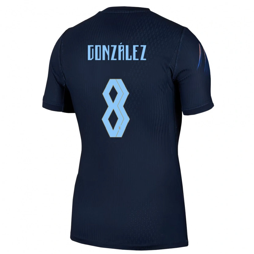 Danxen Dětské Uruguay Luciano Gonzalez #8 Černá Modrá Daleko Hráčské Dresy 26-28 Dres