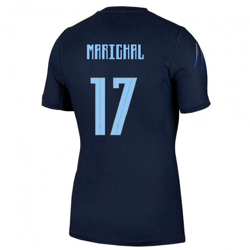 Danxen Dětské Uruguay Mauro Marichal #17 Černá Modrá Daleko Hráčské Dresy 26-28 Dres