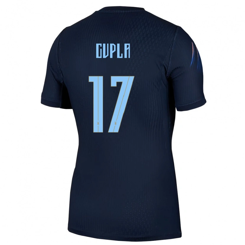 Danxen Dětské Uruguay Renzo Cupla #17 Černá Modrá Daleko Hráčské Dresy 26-28 Dres