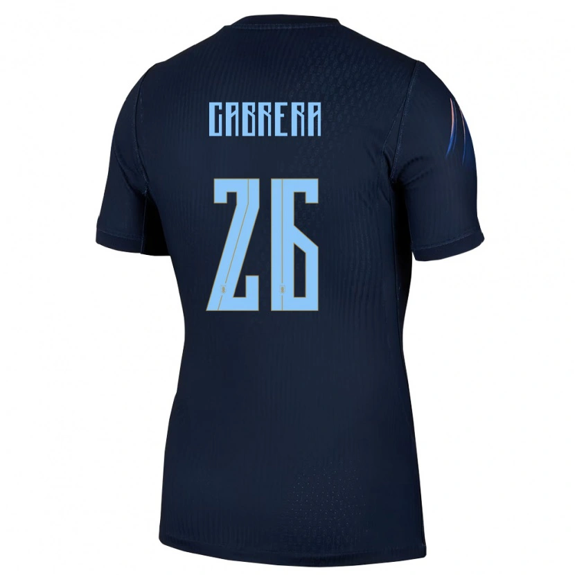 Danxen Dětské Uruguay Leandro Cabrera #26 Černá Modrá Daleko Hráčské Dresy 26-28 Dres