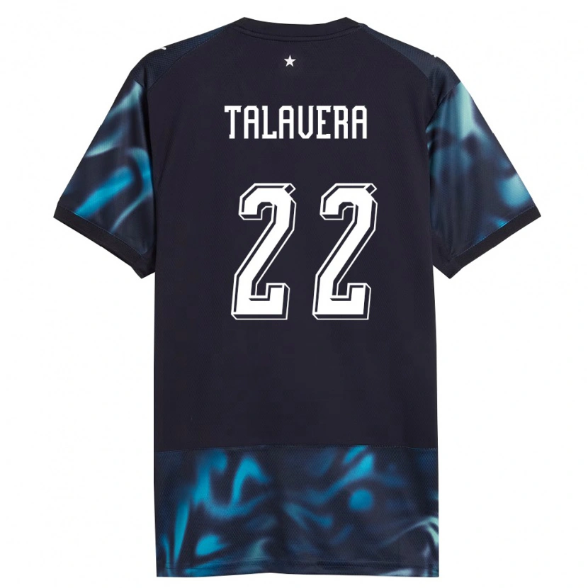 Danxen Dětské Paraguay Javier Talavera #22 Námořnická Nebeská Modrá Daleko Hráčské Dresy 26-28 Dres