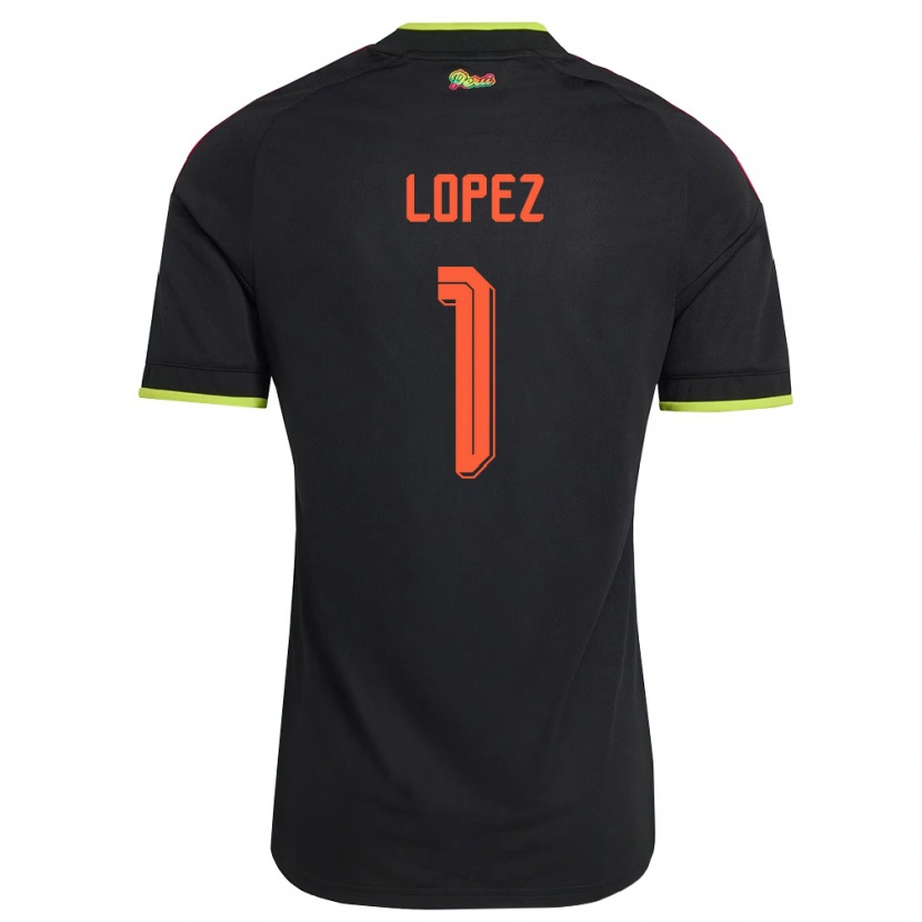 Danxen Dětské Peru Karla Lopez #1 Černá Žlutá Růžová Daleko Hráčské Dresy 26-28 Dres
