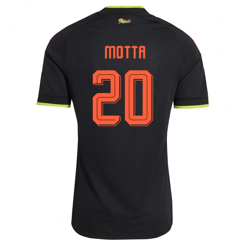 Danxen Dětské Peru Geray Motta #20 Černá Žlutá Růžová Daleko Hráčské Dresy 26-28 Dres