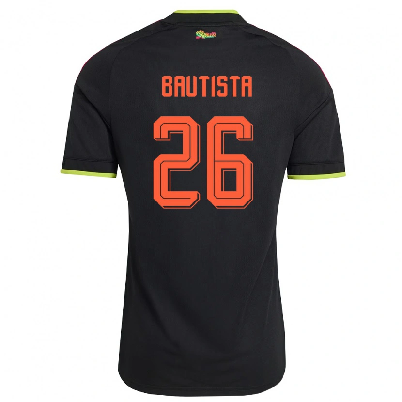 Danxen Dětské Peru César Bautista #26 Černá Žlutá Růžová Daleko Hráčské Dresy 26-28 Dres