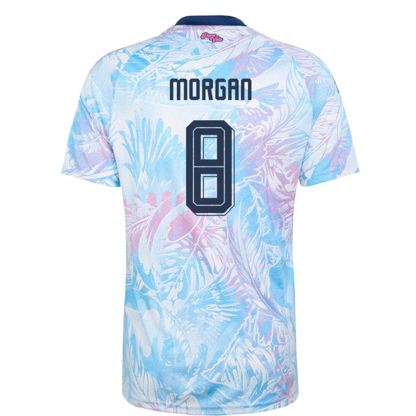 Danxen Dětské Kostarika Hakeem Morgan #8 Nebeská Modrá Námořnická Růžová Daleko Hráčské Dresy 26-28 Dres