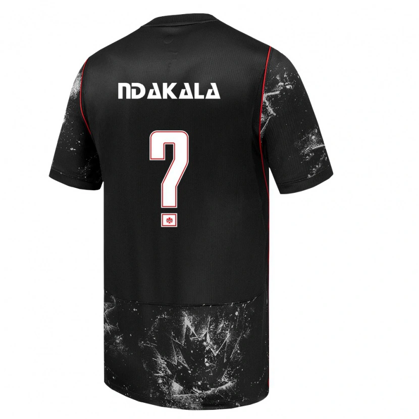 Danxen Dětské Kanada Joshue Ndakala #0 Černá Bílá Červená Daleko Hráčské Dresy 26-28 Dres