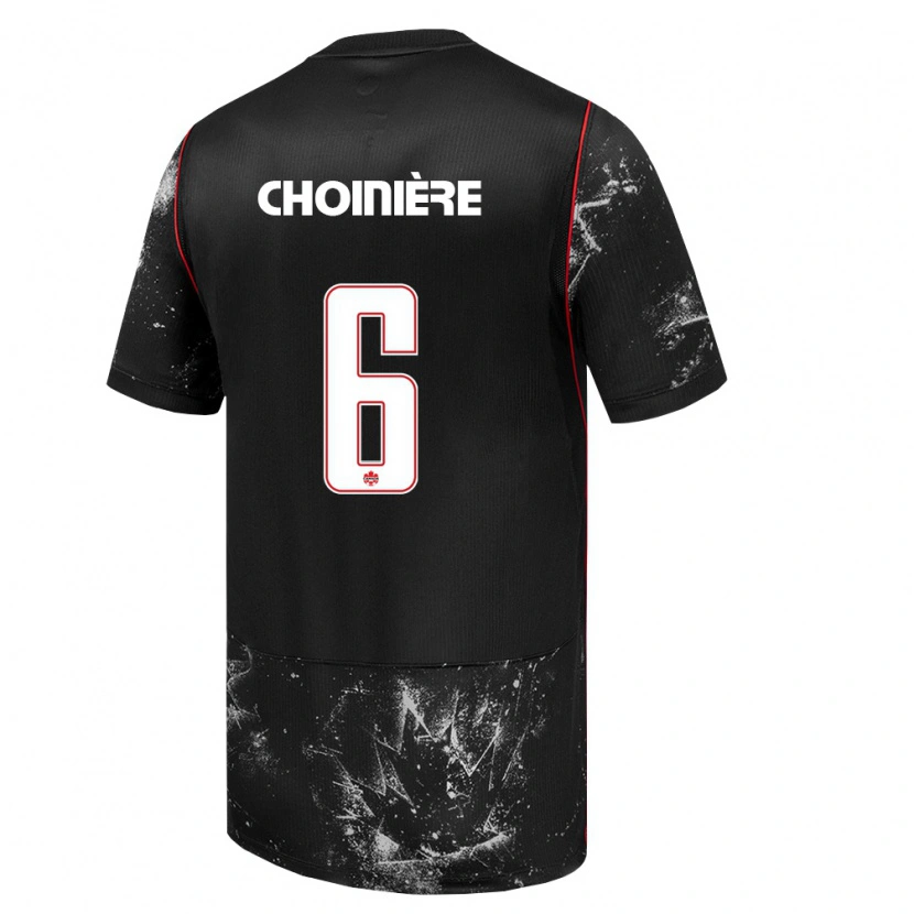 Danxen Dětské Kanada Mathieu Choinière #6 Černá Bílá Červená Daleko Hráčské Dresy 26-28 Dres