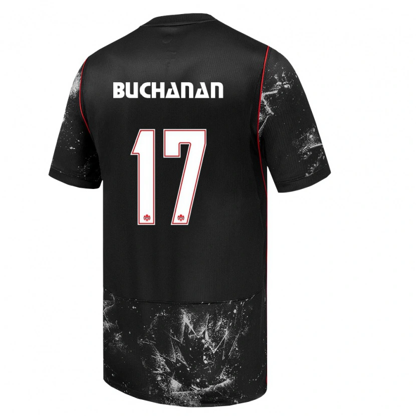 Danxen Dětské Kanada Tajon Buchanan #17 Černá Bílá Červená Daleko Hráčské Dresy 26-28 Dres