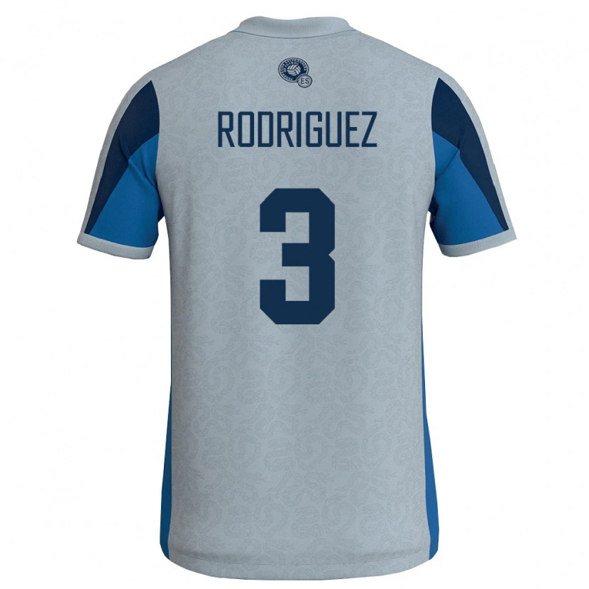 Danxen Dětské Salvador Ronald Rodríguez #3 Bílá Nebeská Modrá Daleko Hráčské Dresy 26-28 Dres