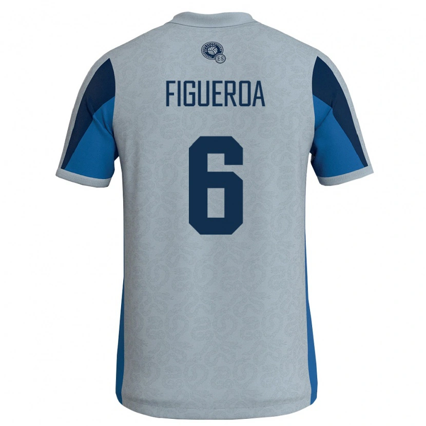 Danxen Dětské Salvador Elder Figueroa #6 Bílá Nebeská Modrá Daleko Hráčské Dresy 26-28 Dres