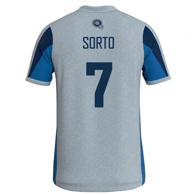 Danxen Dětské Salvador Gabriel Sorto #7 Bílá Nebeská Modrá Daleko Hráčské Dresy 26-28 Dres