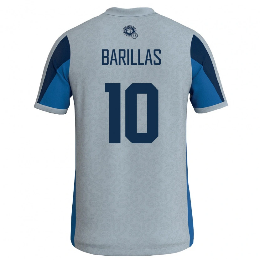 Danxen Dětské Salvador Mayson Barillas #10 Bílá Nebeská Modrá Daleko Hráčské Dresy 26-28 Dres