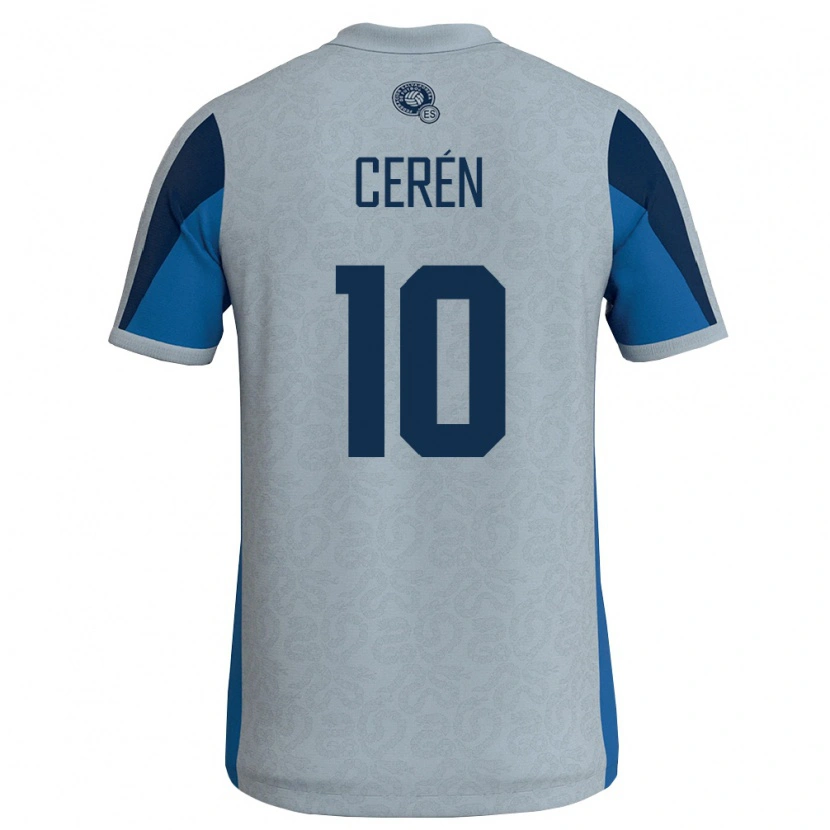 Danxen Dětské Salvador Brenda Cerén #10 Bílá Nebeská Modrá Daleko Hráčské Dresy 26-28 Dres