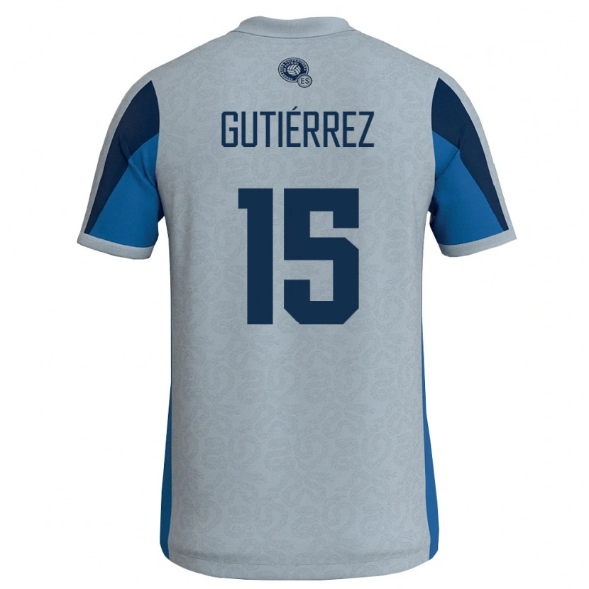 Danxen Dětské Salvador Danya Gutiérrez #15 Bílá Nebeská Modrá Daleko Hráčské Dresy 26-28 Dres