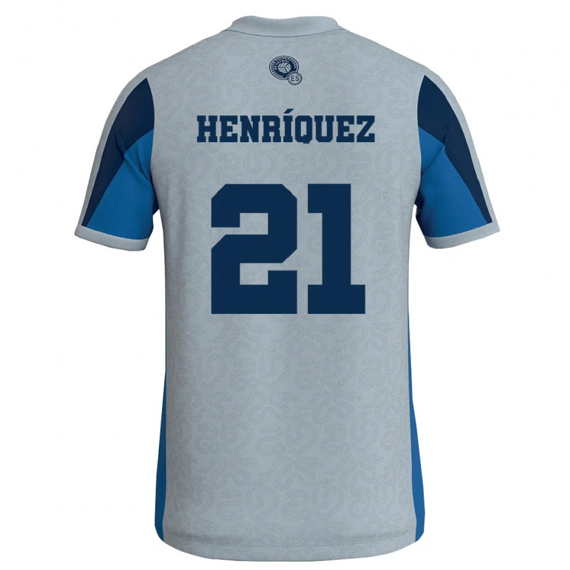 Danxen Dětské Salvador Alejandro Henríquez #21 Bílá Nebeská Modrá Daleko Hráčské Dresy 26-28 Dres