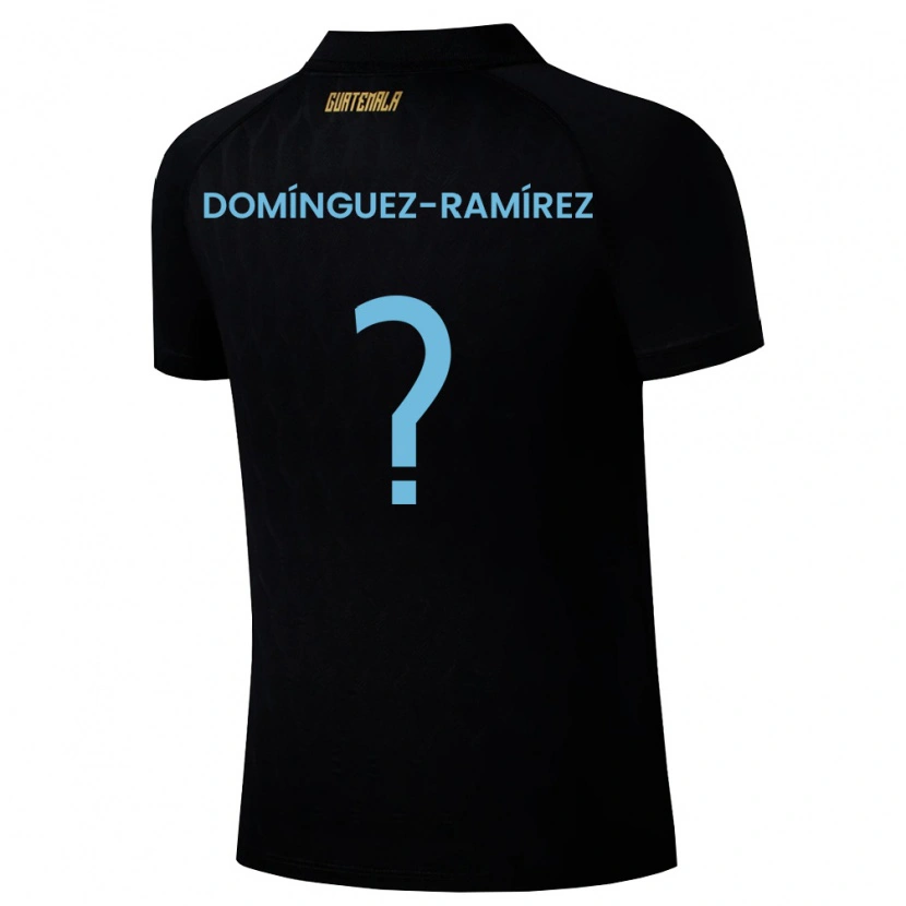 Danxen Dětské Guatemala Marco Domínguez-Ramírez #0 Černá Nebeská Modrá Bílá Daleko Hráčské Dresy 26-28 Dres