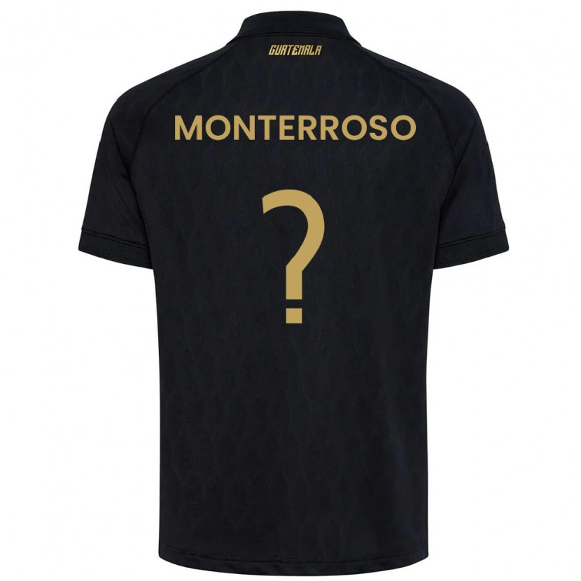 Danxen Dětské Guatemala María Monterroso #0 Černá Nebeská Modrá Bílá Daleko Hráčské Dresy 26-28 Dres