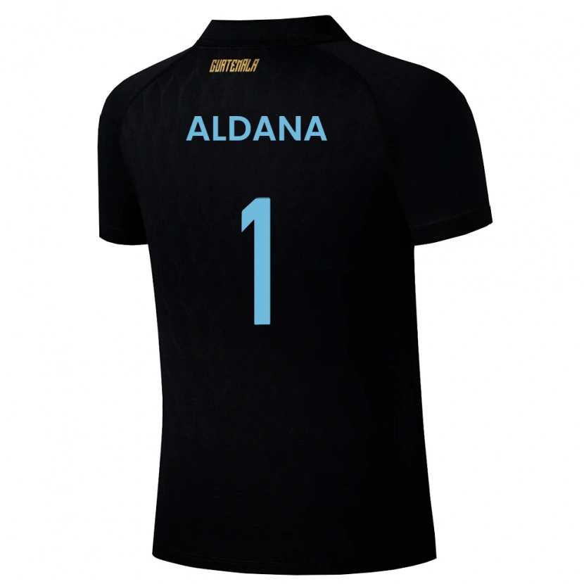 Danxen Dětské Guatemala David Aldana #1 Černá Nebeská Modrá Bílá Daleko Hráčské Dresy 26-28 Dres