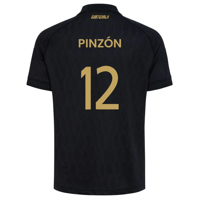 Danxen Dětské Guatemala Alex Pinzón #12 Černá Nebeská Modrá Bílá Daleko Hráčské Dresy 26-28 Dres