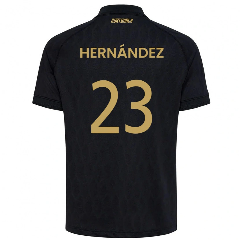 Danxen Dětské Guatemala Marcelo Hernández #23 Černá Nebeská Modrá Bílá Daleko Hráčské Dresy 26-28 Dres