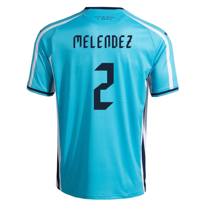 Danxen Dětské Honduras Denis Meléndez #2 Nebeská Modrá Námořnická Daleko Hráčské Dresy 26-28 Dres