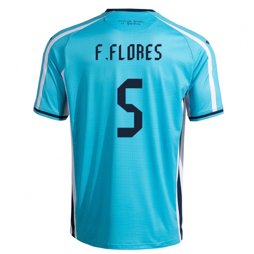 Danxen Dětské Honduras Franklin Flores #5 Nebeská Modrá Námořnická Daleko Hráčské Dresy 26-28 Dres
