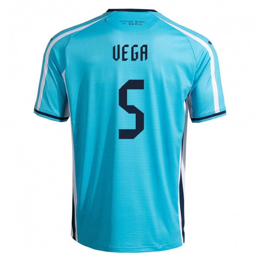 Danxen Dětské Honduras Luis Vega #5 Nebeská Modrá Námořnická Daleko Hráčské Dresy 26-28 Dres