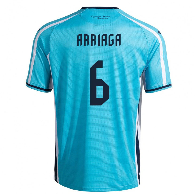 Danxen Dětské Honduras Javier Arriaga #6 Nebeská Modrá Námořnická Daleko Hráčské Dresy 26-28 Dres