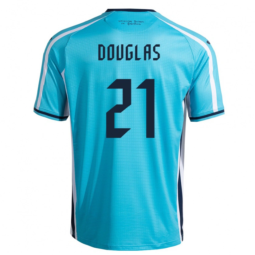 Danxen Dětské Honduras Douglas Martínez #21 Nebeská Modrá Námořnická Daleko Hráčské Dresy 26-28 Dres