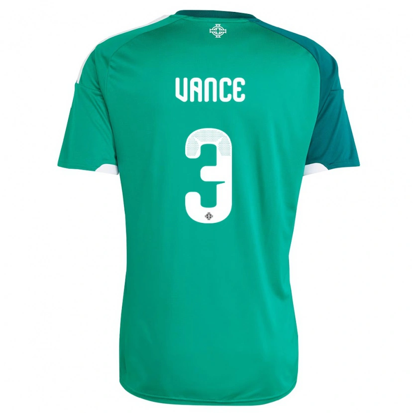 Danxen Pánské Severní Irsko Demi Vance #3 Zelená Bílá Domů Hráčské Dresy 26-28 Dres