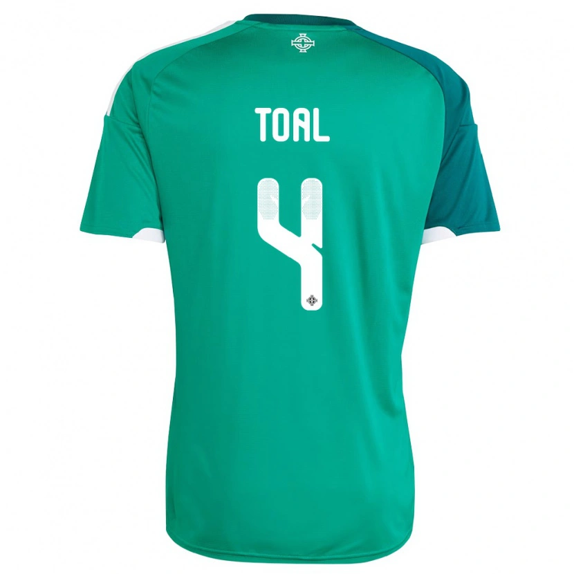 Danxen Pánské Severní Irsko Eoin Toal #4 Zelená Bílá Domů Hráčské Dresy 26-28 Dres