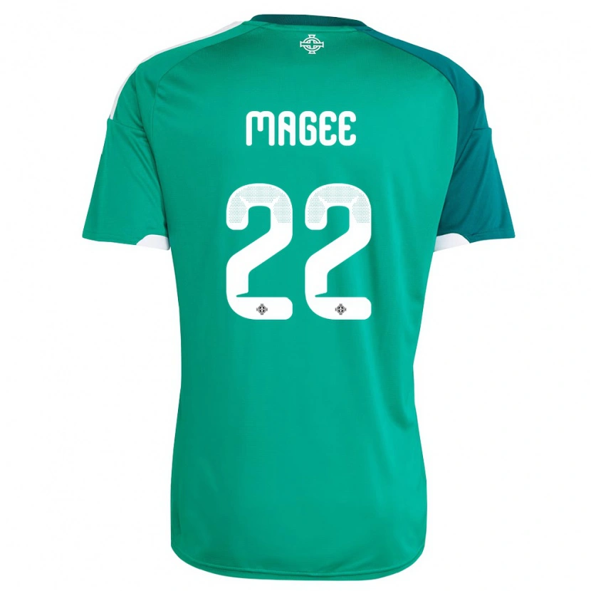Danxen Pánské Severní Irsko Abbie Magee #22 Zelená Bílá Domů Hráčské Dresy 26-28 Dres