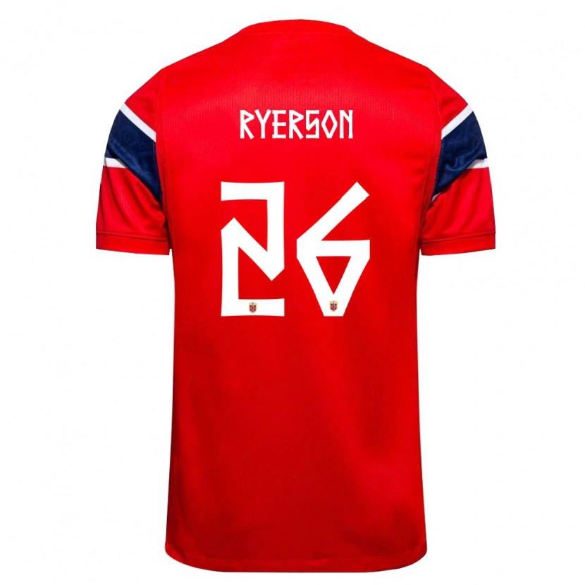 Danxen Pánské Norsko Julian Ryerson #26 Červená Námořnická Bílá Domů Hráčské Dresy 26-28 Dres