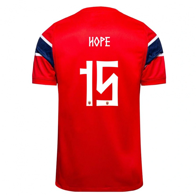 Danxen Pánské Norsko Mikkel Hope #15 Červená Námořnická Bílá Domů Hráčské Dresy 26-28 Dres
