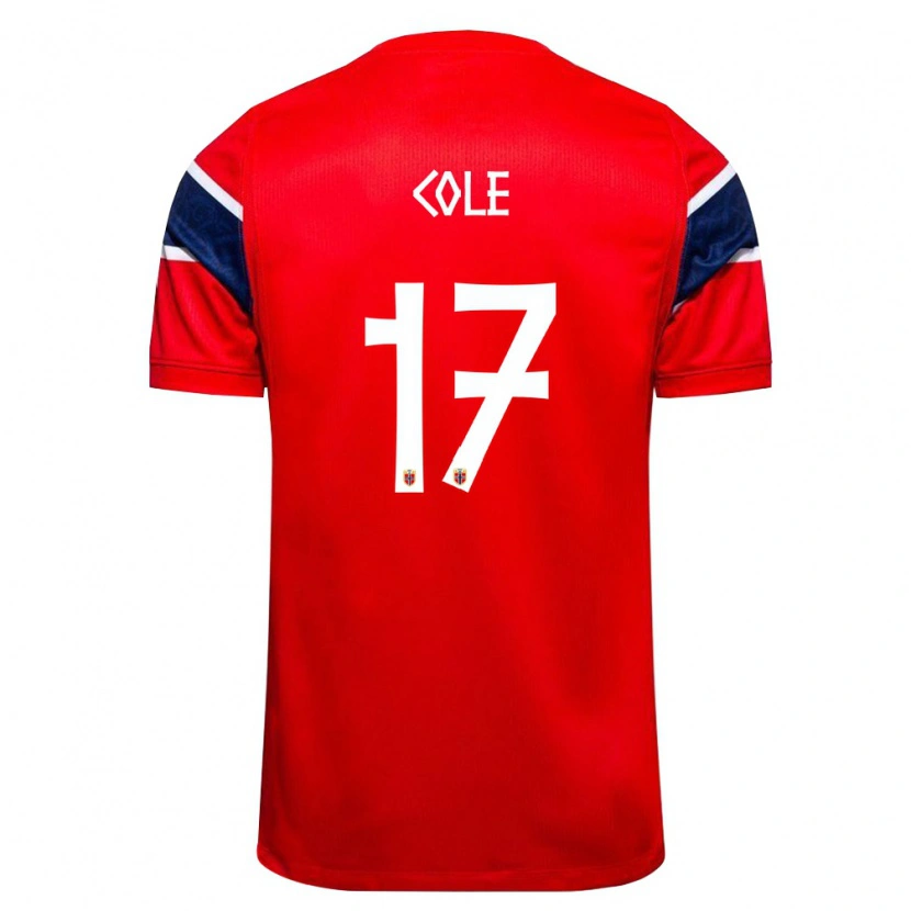 Danxen Pánské Norsko Alan Cole #17 Červená Námořnická Bílá Domů Hráčské Dresy 26-28 Dres